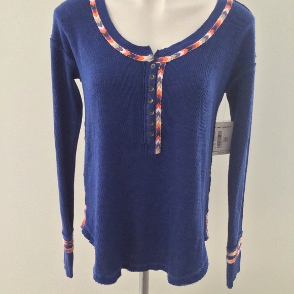 Free People Tops - NWT.  Free People long sleeve thermal sweater.